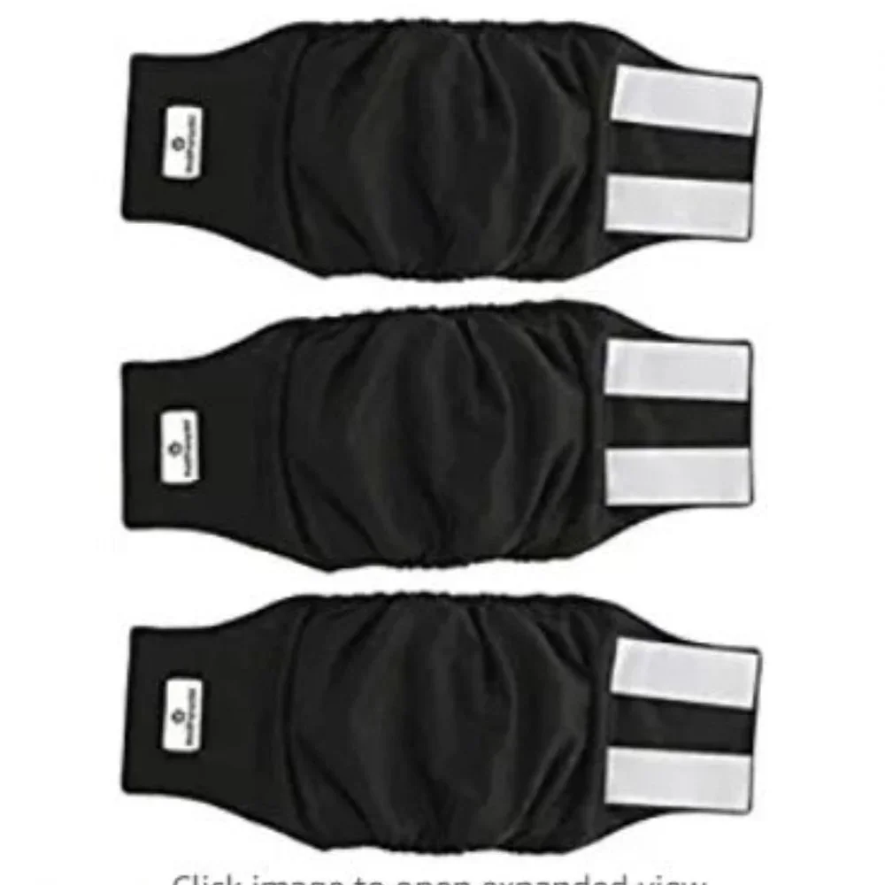 Pet Parents Large Washable Dog Belly Band ( 1 black ) Male Dog Diaper